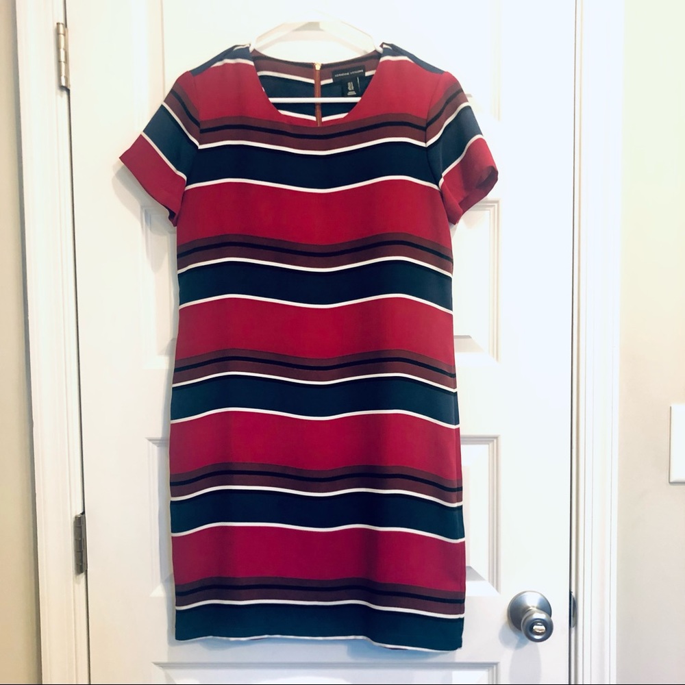 Adrienne Vittadini Multi-Color Striped Dress In 2 - image 1